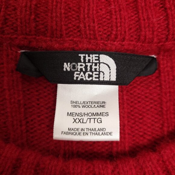 The North Face Mens Wool Crew Neck Long Sleeve Sweater Size XXL Red - Picture 5 of 6